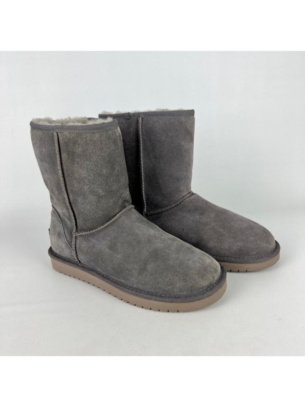 Koolaburra Ugg Koola Short Womens Boots Stone Gray Suede 1017090 size 8
